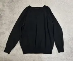 バンヤードストーム　カシミヤ混　ウール　ニット　ブラック　黒　Ｖネック　サイズ2