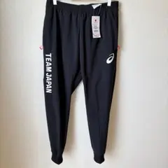 【新品】asics TEAM JAPAN オフィシャルパンツ　ブラックL
