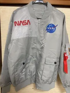 NASA MA-1 フライトジャケット グレー Mサイズのサムネイル