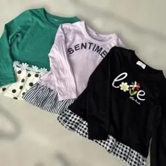 春物ロンT 女の子トップス3枚セット110