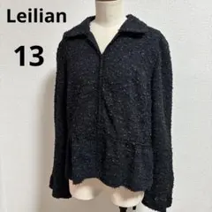 Leilian レリアン 日本製 フリンジ調 ジャケット ブラック 13のサムネイル