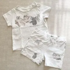 gelato pique ジェラートピケ ベビーパジャマ 猫 セットアップ 上下