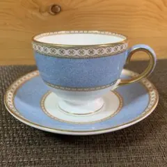 美品ウェッジウッド ユーランダー パウダーペールブルーカップ