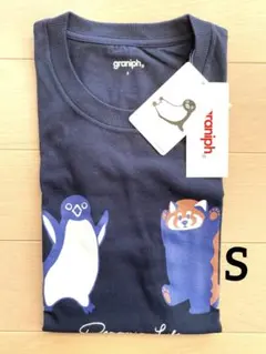 XL グラニフ Tシャツ さかざきちはる ペンギン 刺繍 ポケット 坂崎千春