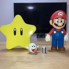 マリオの人形　おまけでテレサのオモチャとスター缶