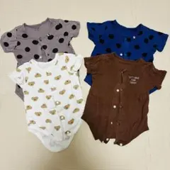 4枚セット 西松屋 70cm ベビー 肌着 半袖 綿100