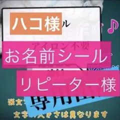 ハコ様専用　お名前シール タグ用 アイロン不要