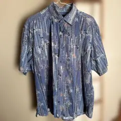 1/2迄　JHANEBARNES 幾何学模様 半袖シャツ
