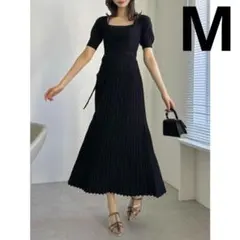 dazzlin 夏 半袖ニットワンピース 上品 清楚 量産系 美シルエット M