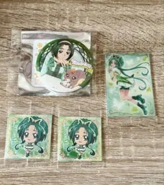 プリキュア　トゥインクル缶バッジ　ウエハース　カード　シール　キュアミント