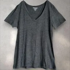 オールドネイビー Tシャツ Vネック 半袖 無地 L 灰色 ポリエステル