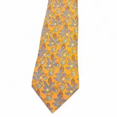 HERMES エルメス ネクタイ シルク100% ティーポット 花柄のサムネイル