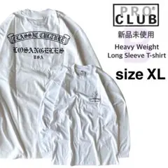 【プロクラブ】新品未使用 ヘヴィーウェイト プリントB柄 ロンT 白 XLサイズ