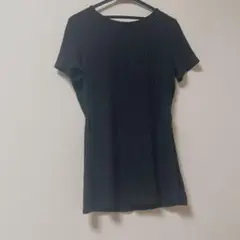 ブラック 半袖ニット M