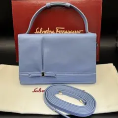 【未使用展示品】フェラガモ　3WAY バッグ　ヴァラリボン　お財布ショルダー