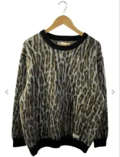 WACKO MARIA LEOPARD MOHAIR KNIT SWEATER