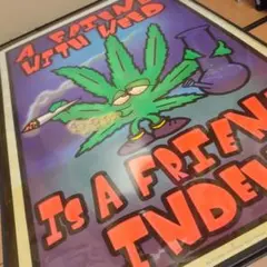 ビンテージ psychedelic marijuana ブラックライトポスター - メルカリ