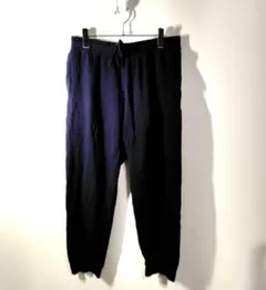 ユニクロUNIQLO✨️ウエストゴム　ドローコード　横ポケット　黒　無地　L