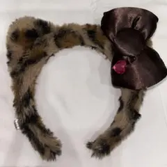 ユニバカチューシャ　ヒョウ柄キティー