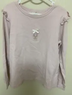 petit main バレエシューズ刺繍 長袖カットソー 130cm