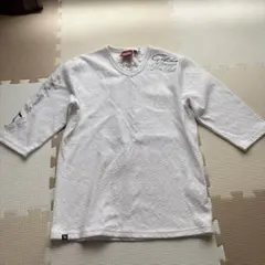ニ*ク様 Gotcha ホワイト Vネック 七分袖　Tシャツ S