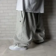 ポロラルフローレン 刺繍ロゴ 超極太 オーバーサイズ スウェットパンツ