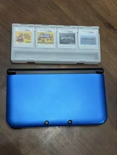 ニンテンドー3DS LL ブルー×ブラック カセット8個　充電器