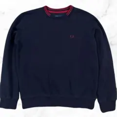 FRED PERRY フレッドペリー クルーネック スウェット S ネイビー