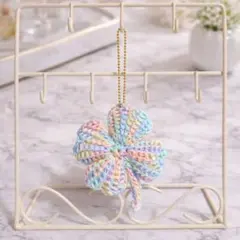 四つ葉のクローバー あみぐるみキーホルダー