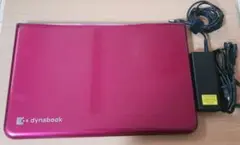 dynabook ノートPC 赤 ACアダプター付き　ジャンク品