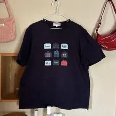 McGregor トラベルバッグプリント Tシャツ LL ネイビー