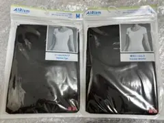 ユニクロ　エアリズム　UネックT ブラック　Mサイズ　2枚　レディース　新品