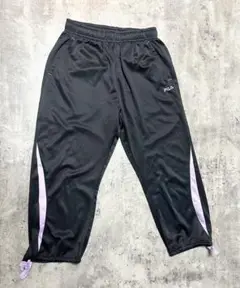 FILA フィラ　ジャージ サイドライン　ブラック　裾絞り　M