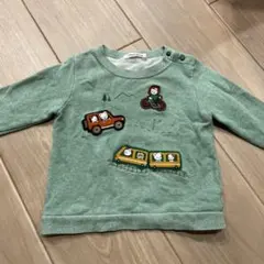 familiar 刺繍トレーナー 90cm 緑