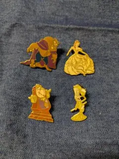 2016年 ディズニー 海外 WDW ピンバッジ 美女と野獣 ステンドグラス