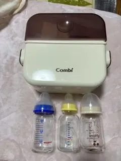 哺乳瓶4本＋Combi消毒ケース まとめ売り
