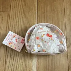 ハローキティ 刺繡シェル型ポーチ