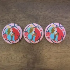 ディズニー　刺繍缶バッジ　眠れる森の美女　3個