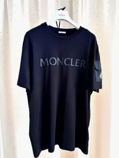 ★タイムセール★【極美品】モンクレール　希少パッチロゴTシャツ ブラック　XL