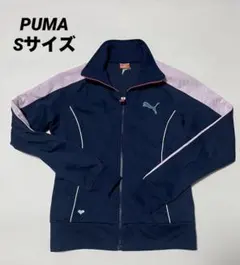 PUMA プーマ ジップアップジャケット ネイビー/ピンク S