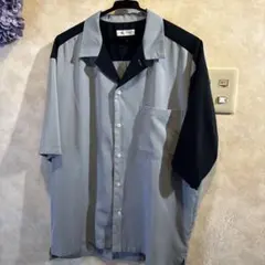 tk. TAKEO KIKUCHI 半袖シャツ L 水色/ネイビー