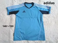 【美品】adidas クライマライト Tシャツ 水色 サッカー トレーニング