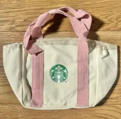 【スタババッグ 】スターバックス ミニトートバッグ 弁当バッグ 　白い(8)