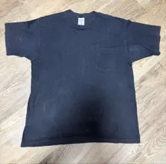 90s OLD GAP POCKET-T USA製 M フェード 無地　墨黒