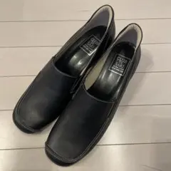 美品❤️CLUB DE SAKI ブラックパンプススリッポン レザー26.0