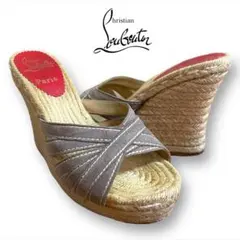 Christian Louboutin エスパドリーユ ウェッジソール サンダル