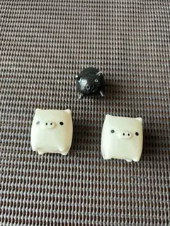 サンエックス　オールスターズフィギュアコレクション　モノクロブー（白）×２個+１