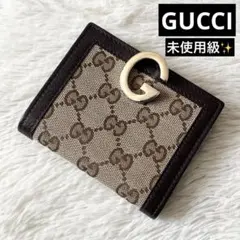 未使用級✨GUCCI グッチ GGキャンバス Gクリップ 二つ折り財布 