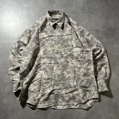 ヴィンテージ 花柄 アートパターン レトロ デザイン 長袖 シャツ