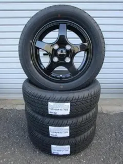 送料込み☆新品・HR-Mブラック+165/50R15☆軽自動車・ミラ・コペン